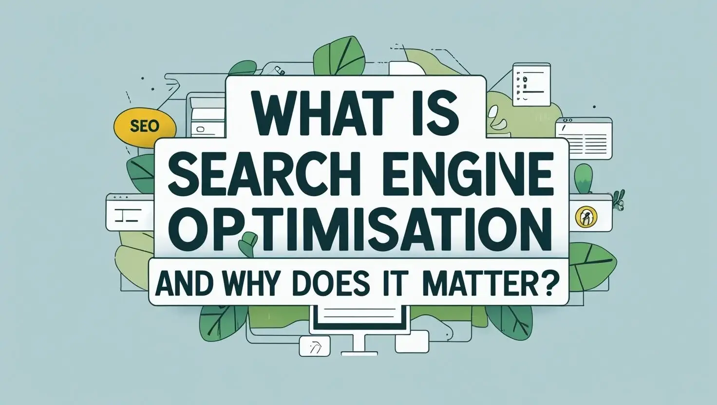a picture saying _What Is Search Engine Optimisation and Why Does It Matter__