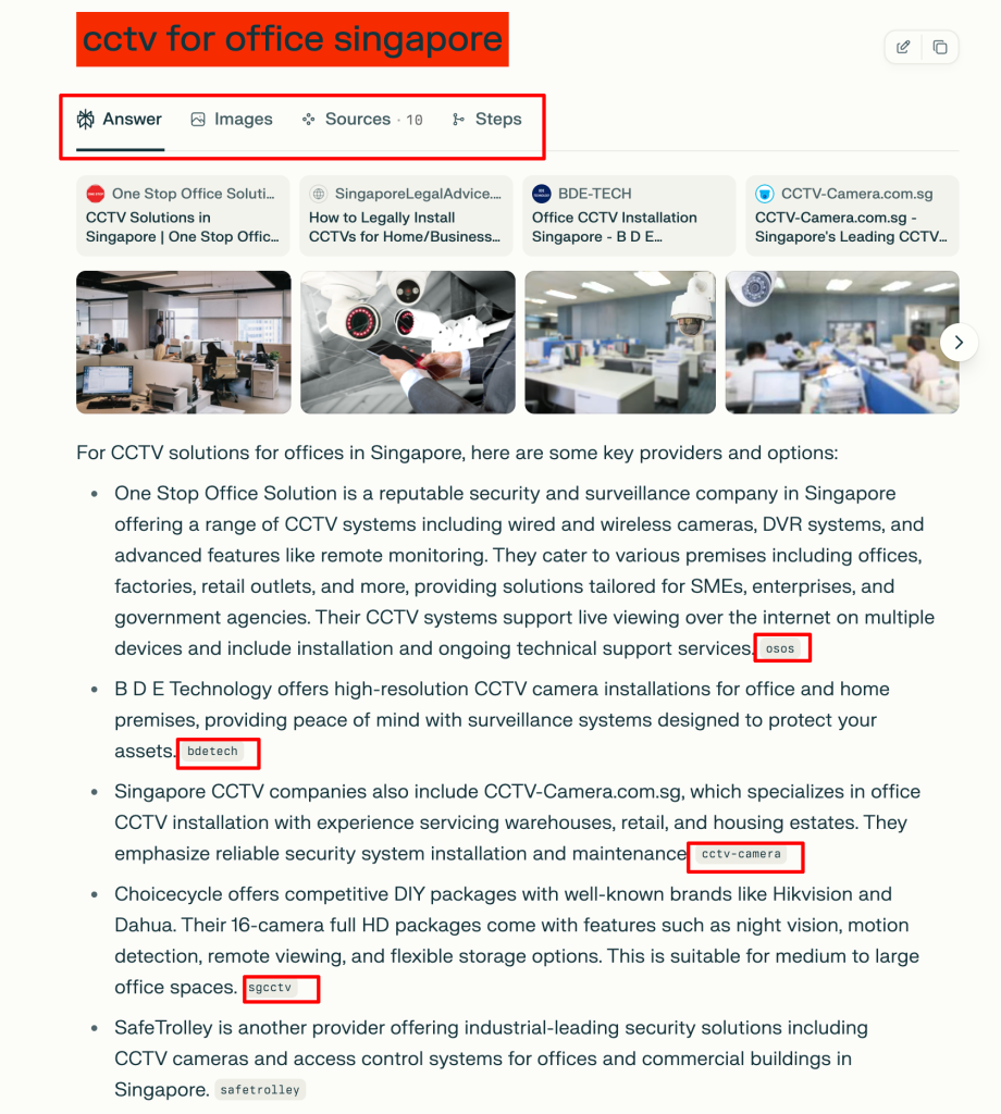 Digipixel’s experiment on queries and how they generated answers on Perplexity