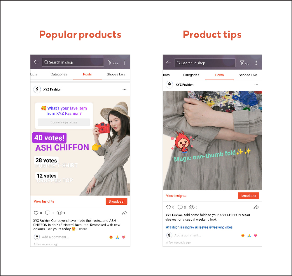 Shopee Feed. Source from Shopee.sg